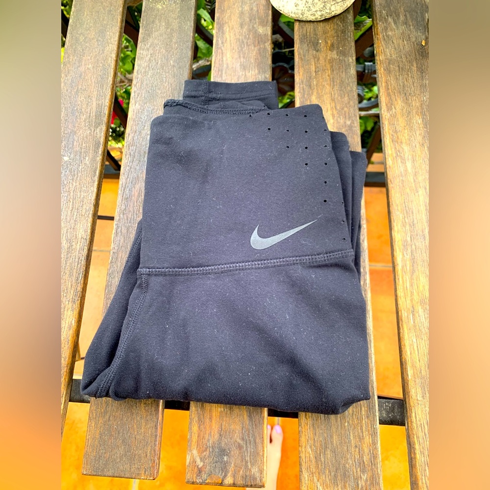 Black Nike running tights (full length) size XS